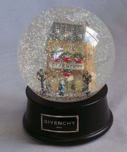 Vintage Givenchy Paris 1999 Limited Edition Musical Snow Globe 